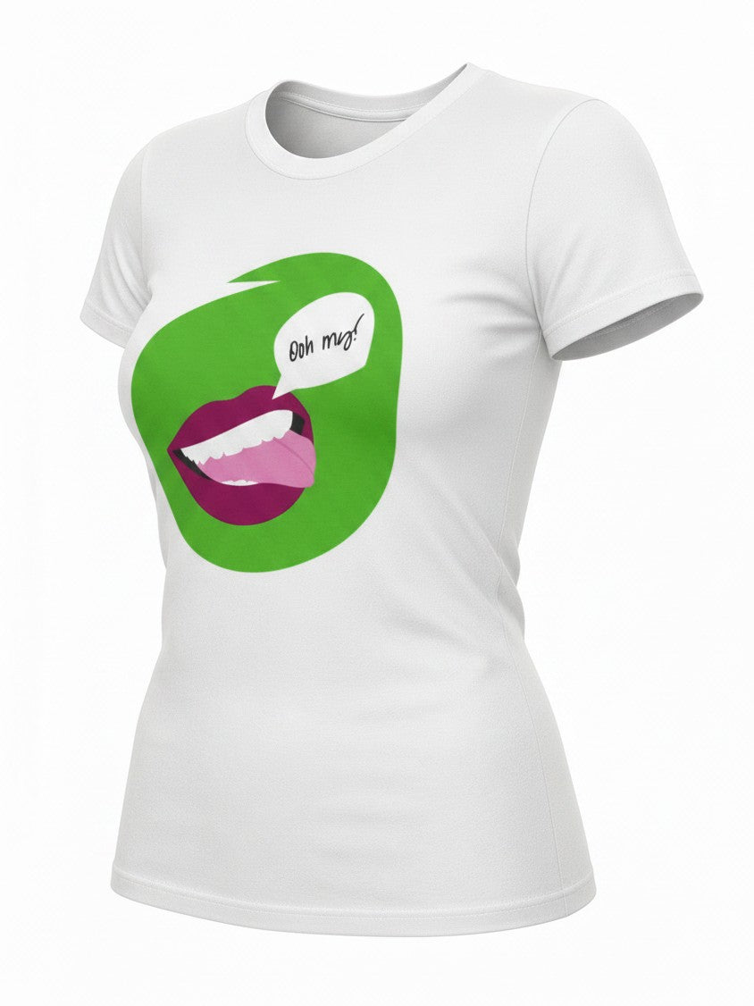 Graphic Tee — 'Bite Me!' Pop Art Lips T-Shirt